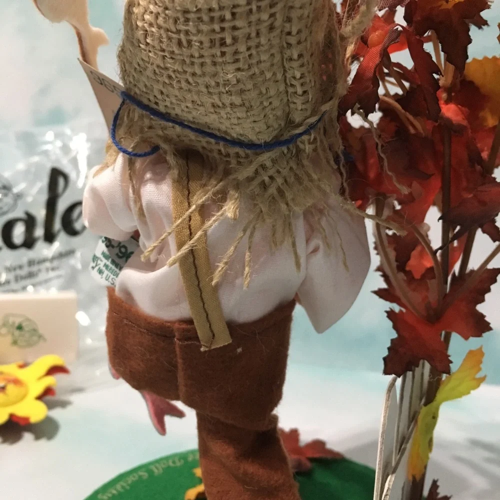 Annalee Fall Fisherman Doll with Orange, Yellow, Red and Green Accents